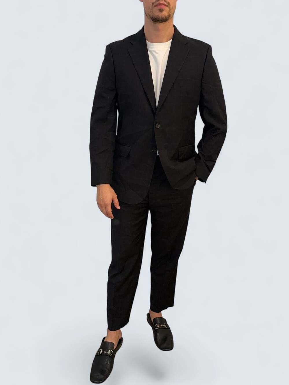 ERMENEGILDO ZEGNA Cloth Saks Fifth Avenue Suit 42R Wool Traveller Made in Italy - Picture 6 of 16